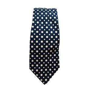 J'S A Bank Executive Collection Tie Necktie Vintage Blue With Polka Dots Vintage